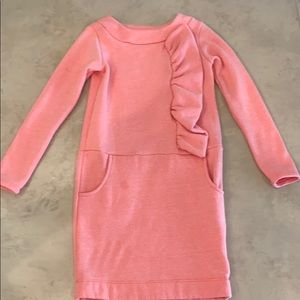 Joah Love Pink Ruffle Sweatshirt Dress Sz 8